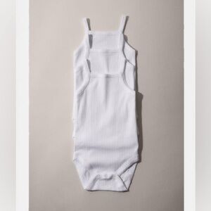 NWT Zara 12-18m three pack of sleeveless bodysuits white 100% cotton